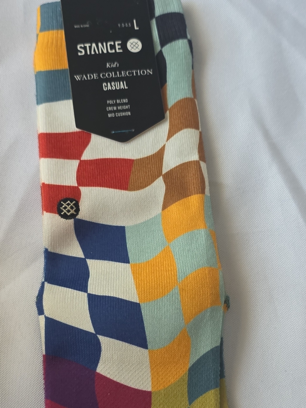 Stance Multi-Color Checkerboard Casual Crew Socks